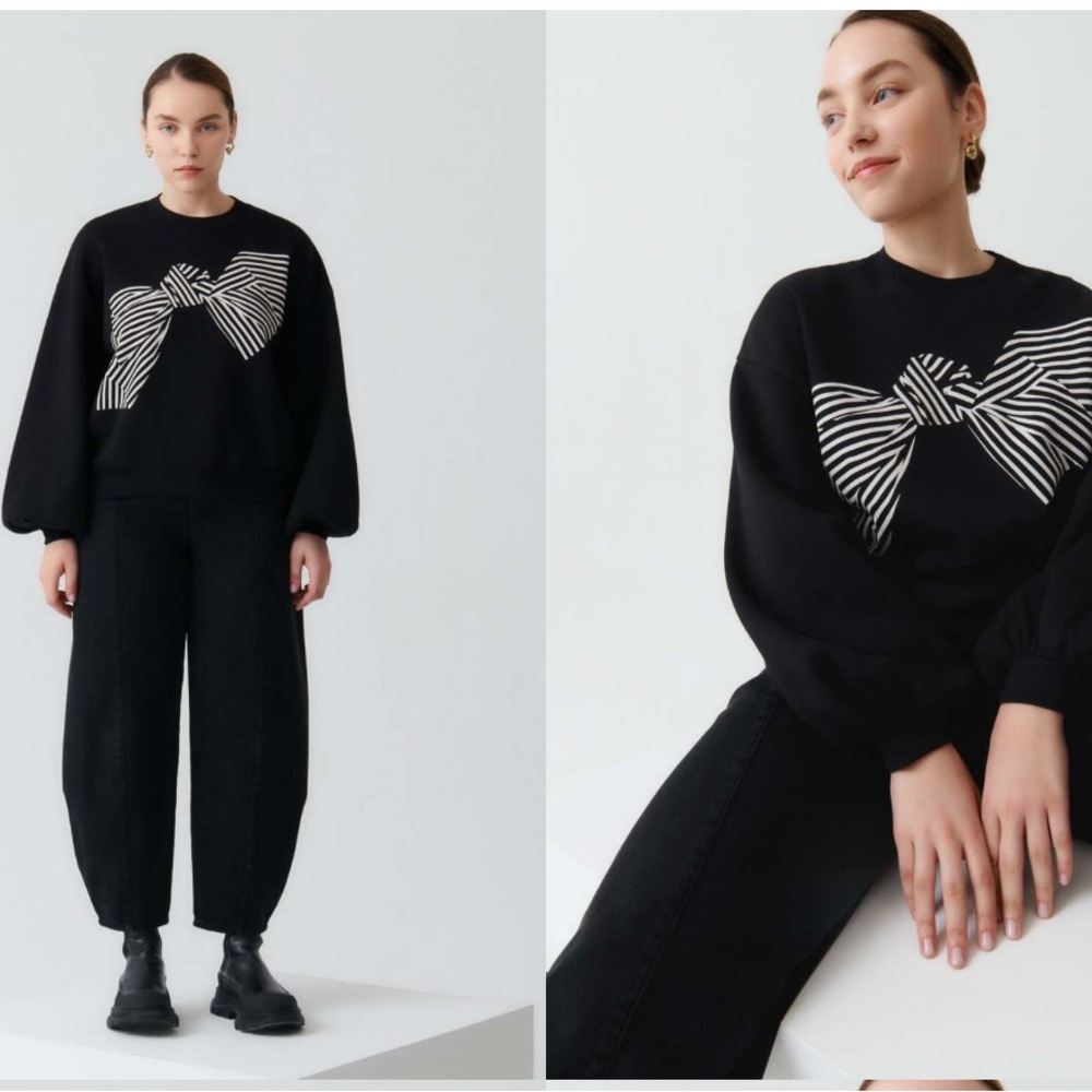 Kowtow Bow Print Crew